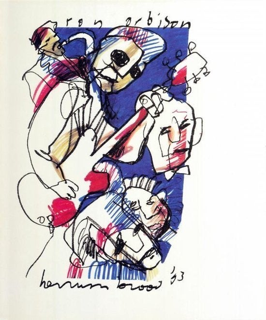 Herman Brood litho Roy Orbison vrij bieden, Antiek en Kunst, Ophalen of Verzenden