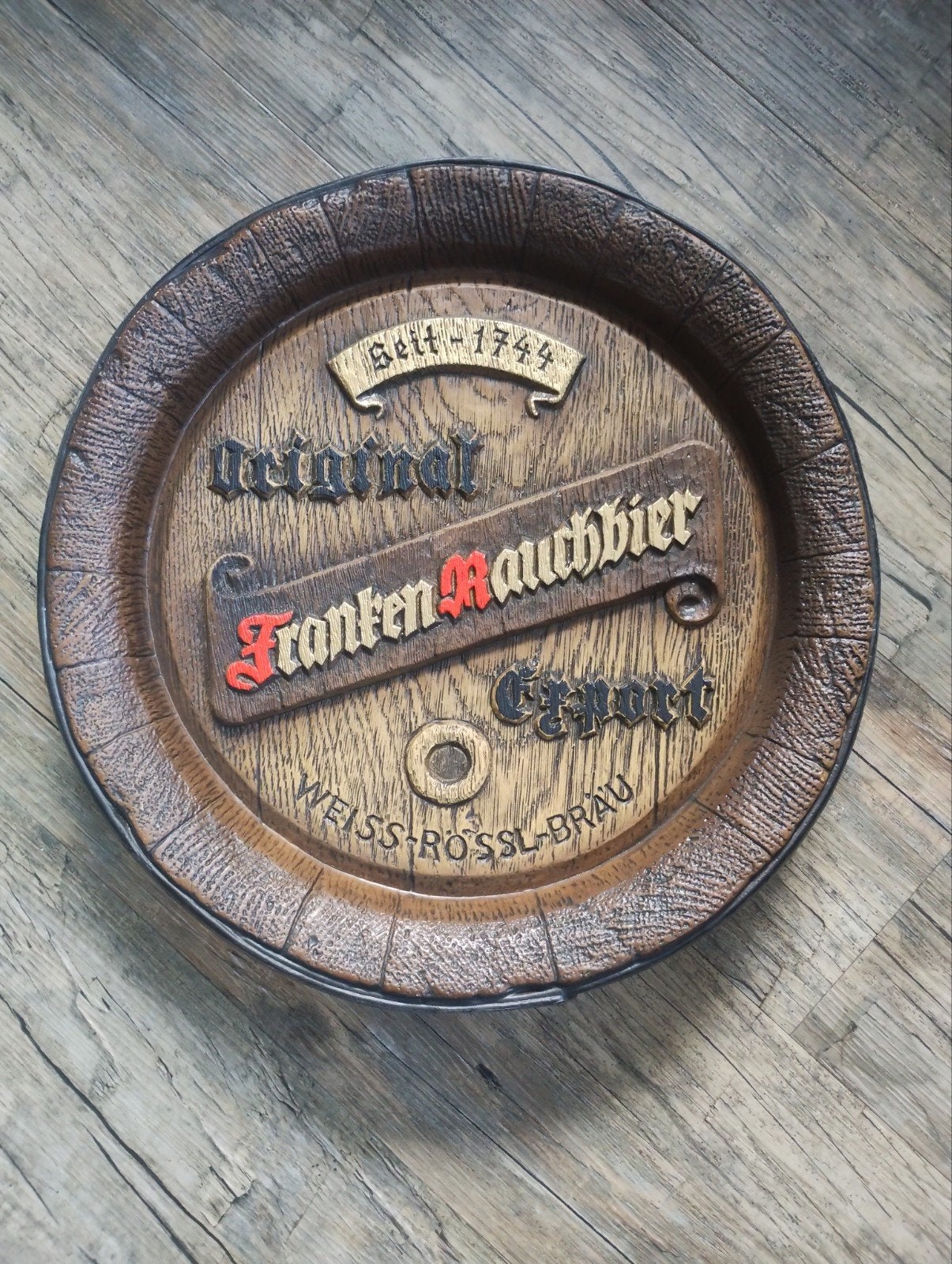 Franken Rauchbier reclamebord, Verzamelen, Ophalen of Verzenden, Nieuw, Reclamebord, Plaat of Schild, Overige merken
