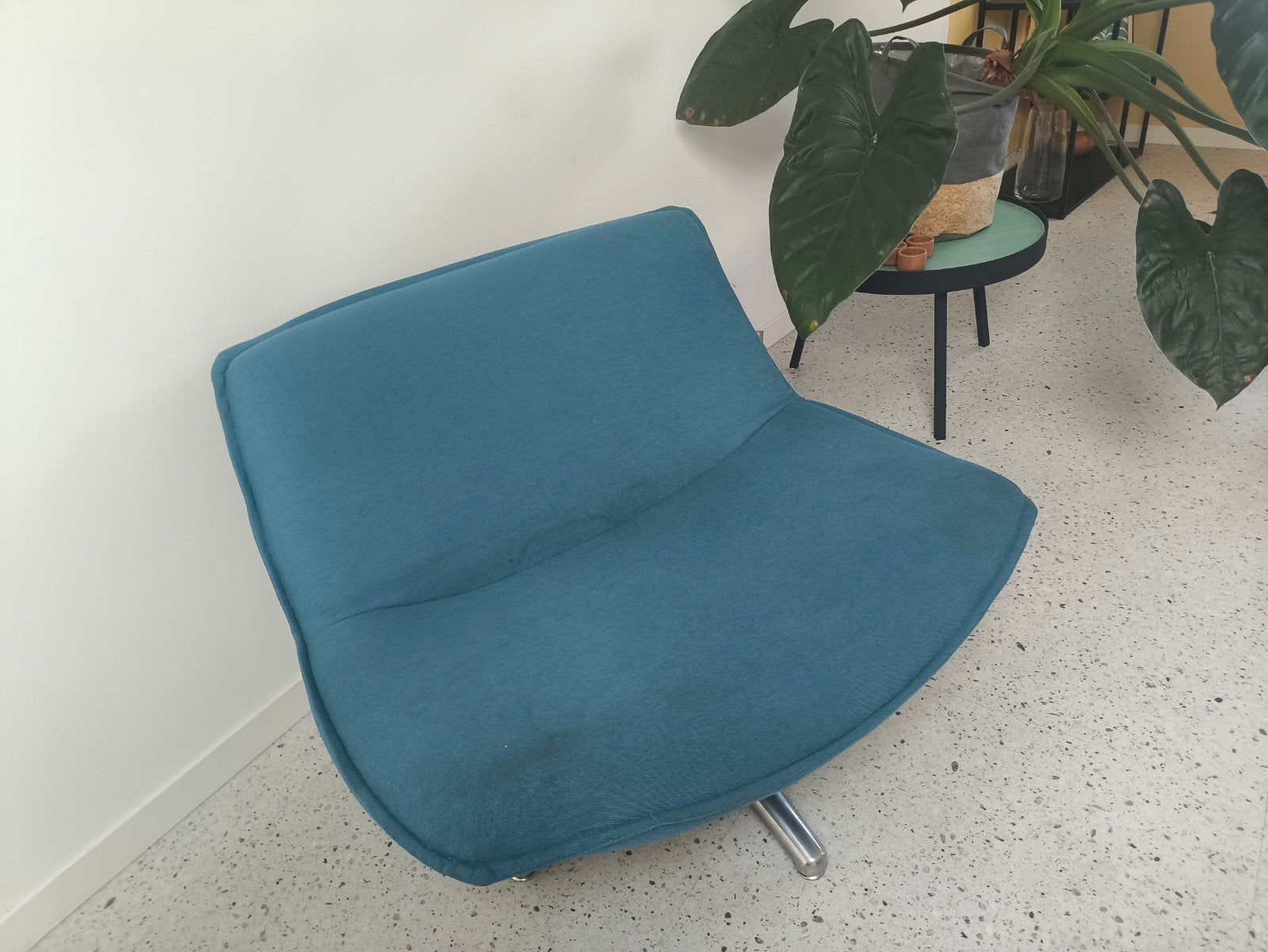 Sotrue by Troubadour fauteuil - Blauw/Turquoise, Gebruikt, Blauw, Ophalen of Verzenden, Metaal