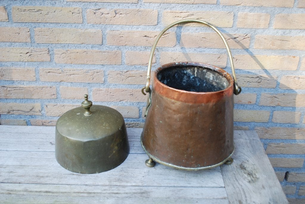 Antieke Koperen Doofpot met Deksel, Ophalen of Verzenden, Koper