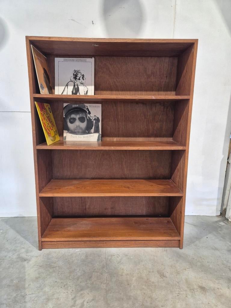 Vintage massief teak houten boekenkast platen lp kast, Ophalen, Gebruikt, Onbekend, Onbekend