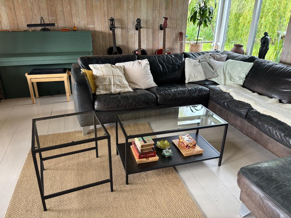 Salontafel / bijzettafel ikea vittsjö, Huis en Inrichting, Tafels | Salontafels, Ophalen, Gebruikt, 50 tot 100 cm, Glas