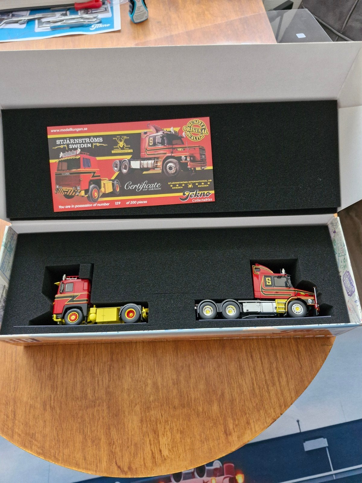 tekno setje Scania's van Stjarnstroms, Ophalen of Verzenden, Nieuw, Bus of Vrachtwagen, Tekno