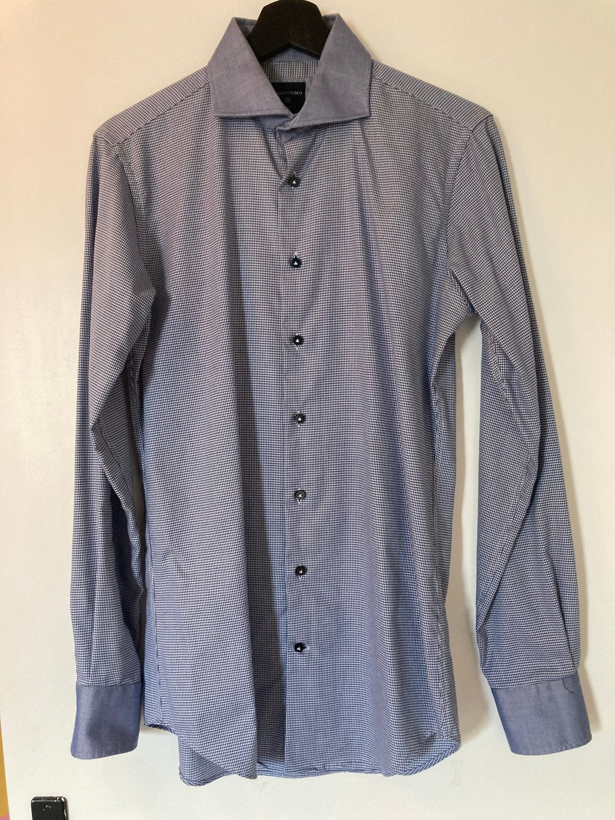 Profuomo Originele overhemd, maat 37, non-iron, Kleding | Heren, Overhemden, Ophalen of Verzenden, Zo goed als nieuw, Blauw, Halswijdte 38 (S) of kleiner