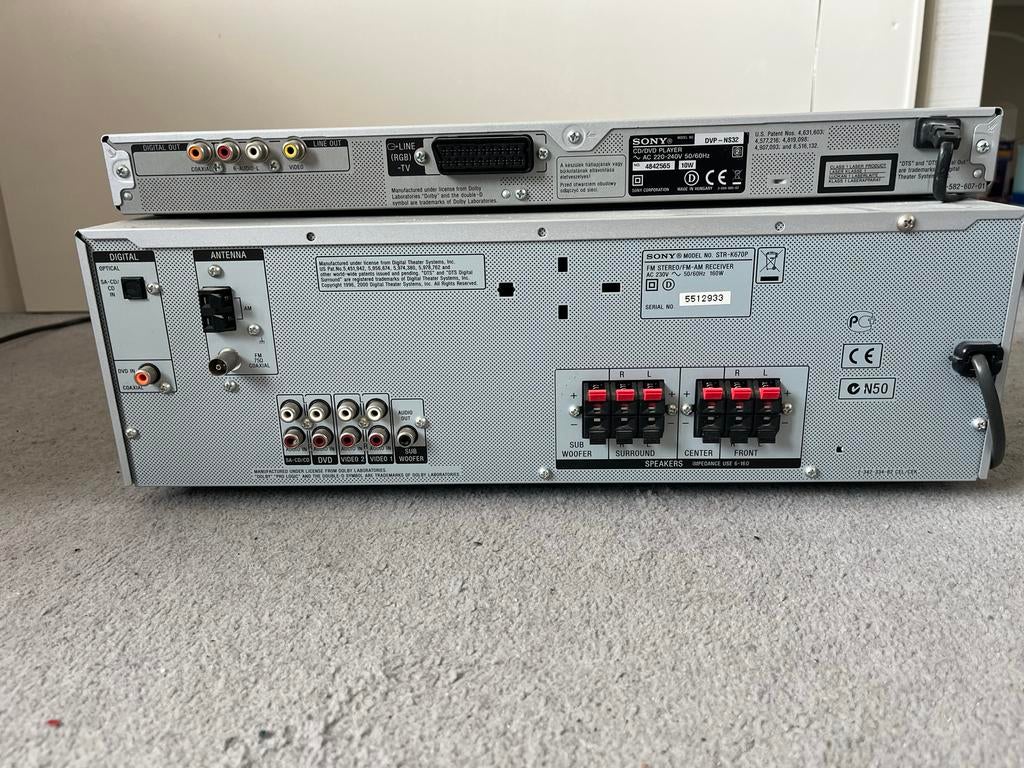 Sony DVP-M632 DVD-speler en STR-K670P Receiver met afstandsb, Ophalen, Gebruikt, Losse componenten, Sony