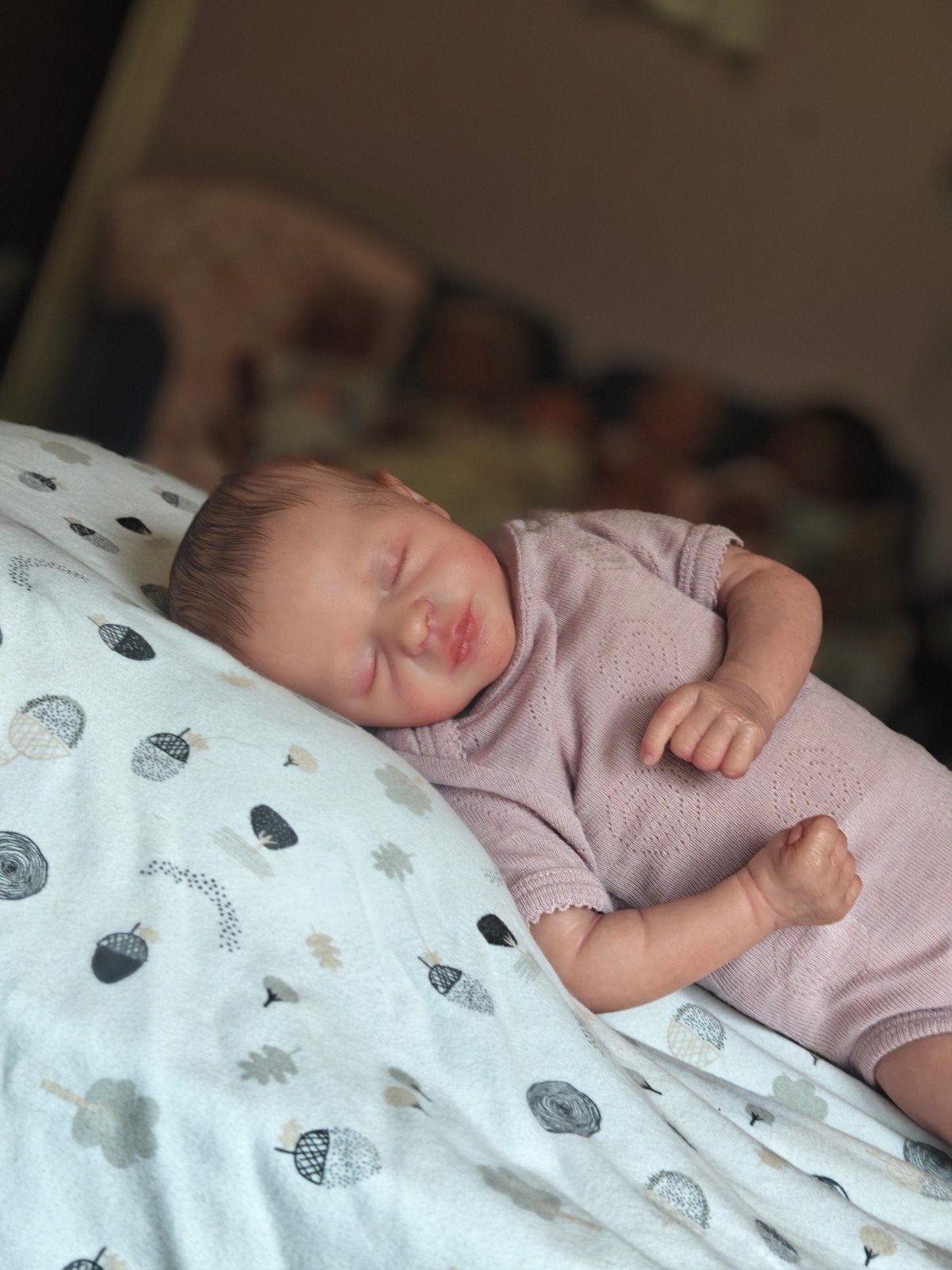 reborn baby Aspen, Ophalen of Verzenden, Zo goed als nieuw, Babypop, Levensecht of Reborn