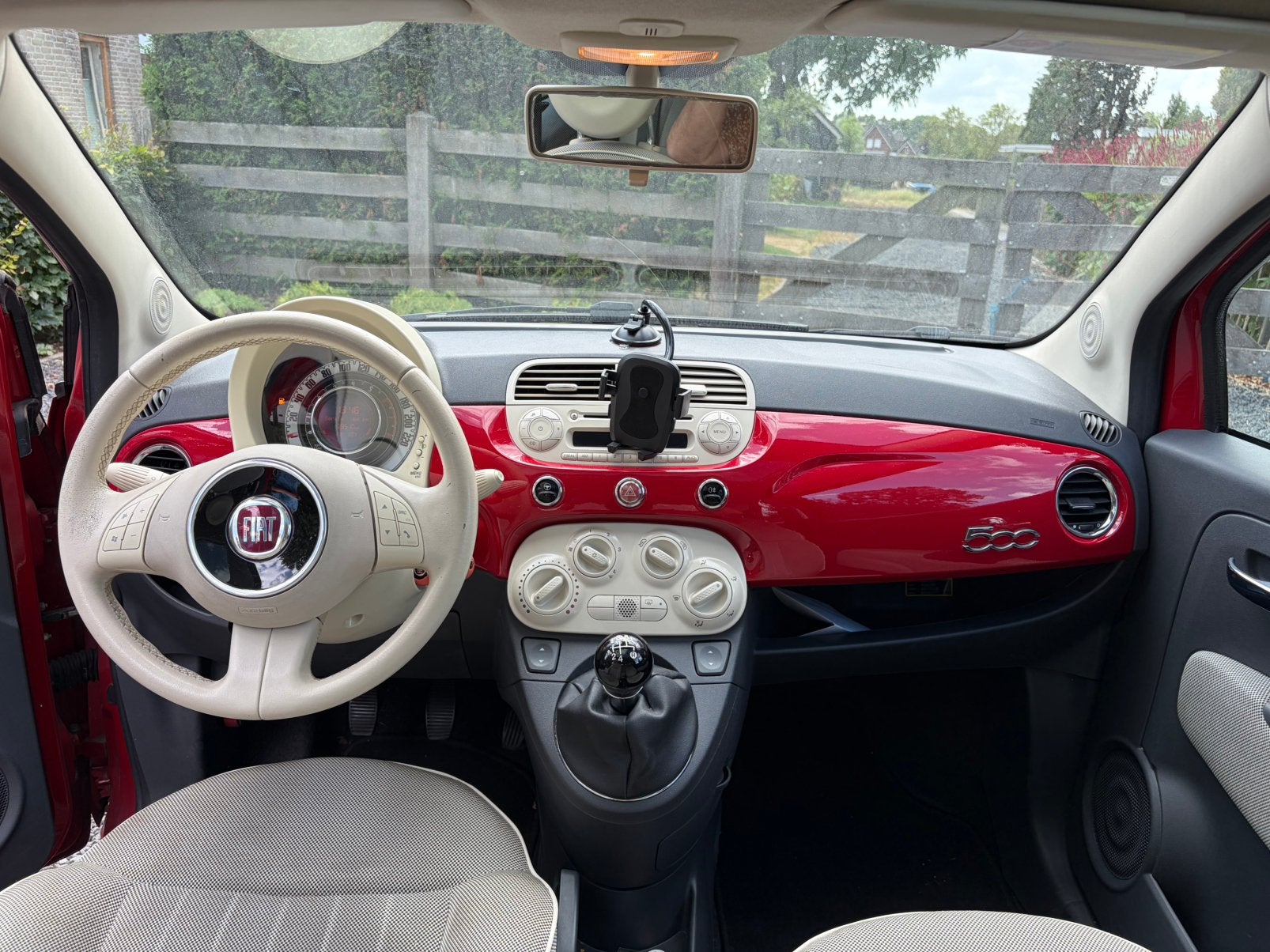 Fiat 500 1.2 pop C 2008 Rood, Auto's, Voorwielaandrijving, 1242 cc, 4 cilinders, 840 kg