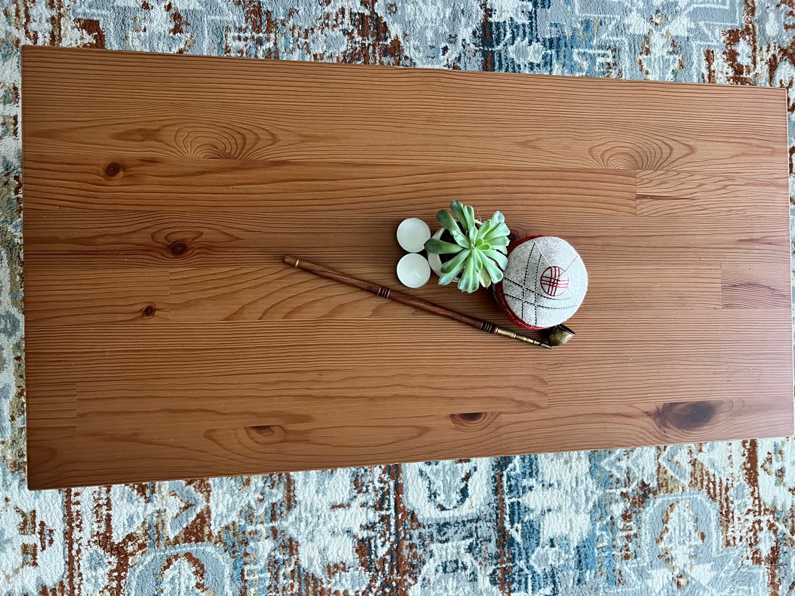 IKEA FJÄLLBO Salontafel - Zwart/Hout, Ophalen, Minder dan 50 cm, Gebruikt, 50 tot 100 cm