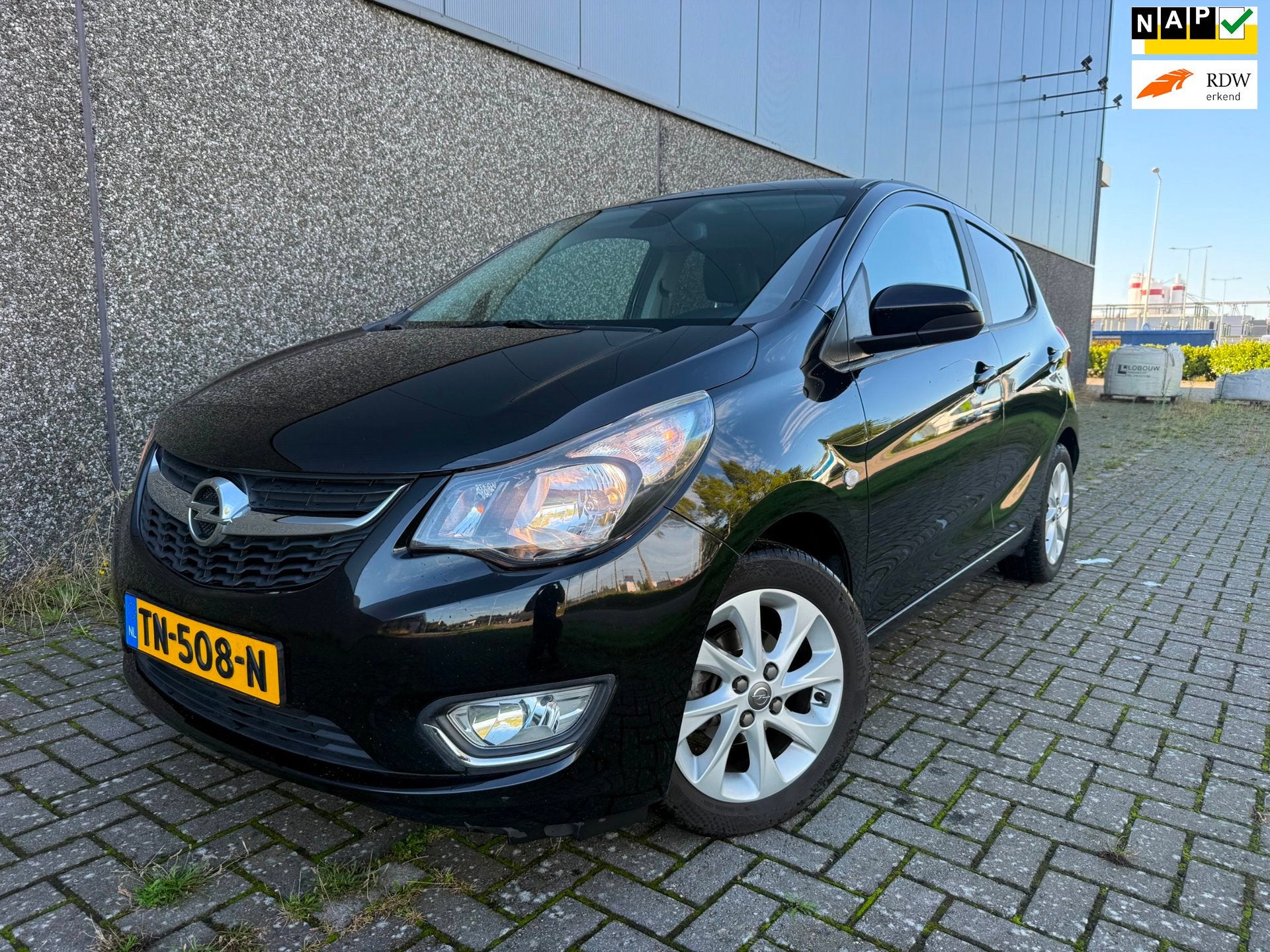 Opel KARL 1.0 ecoFLEX Innovation/Dealer OH/ 1ste eigenaar/Ni, Auto's, Voorwielaandrijving, Gebruikt, Leder en Stof, Zwart
