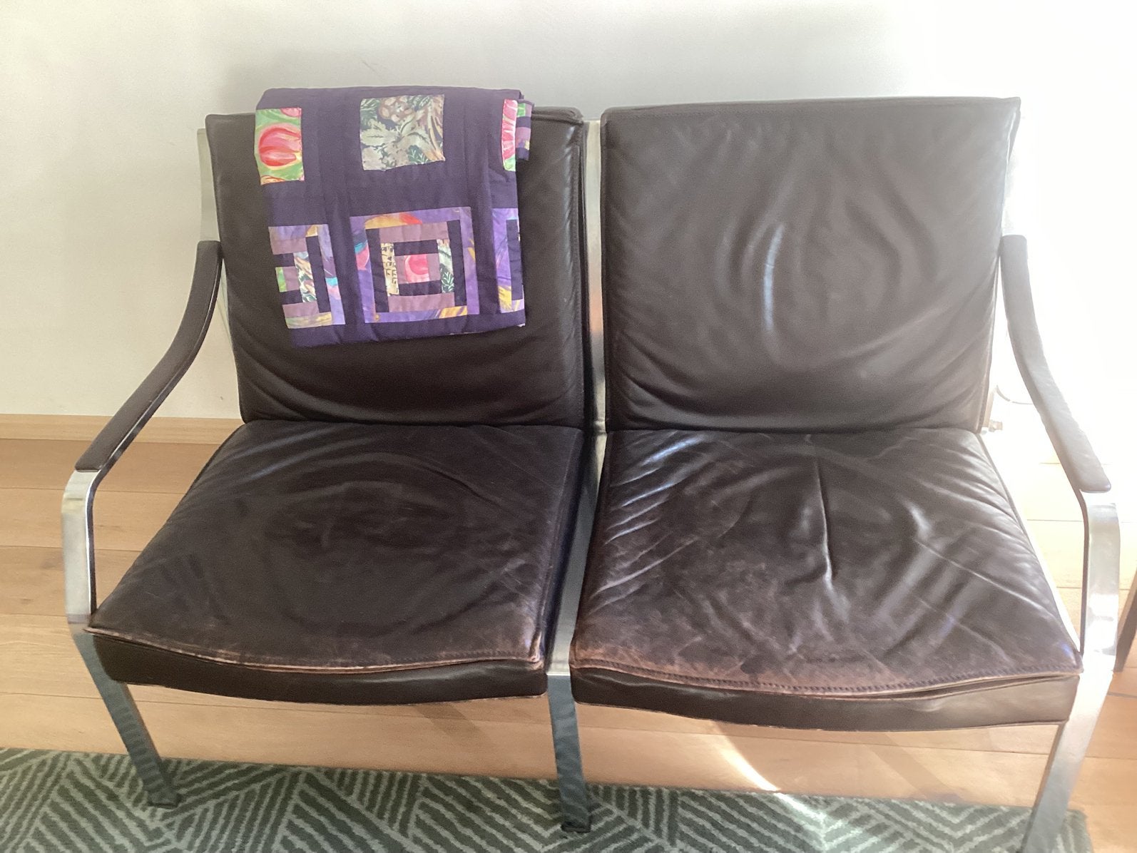 Walter Knoll  2 zits bank, Ophalen, Gebruikt, Tweepersoons, Minder dan 150 cm