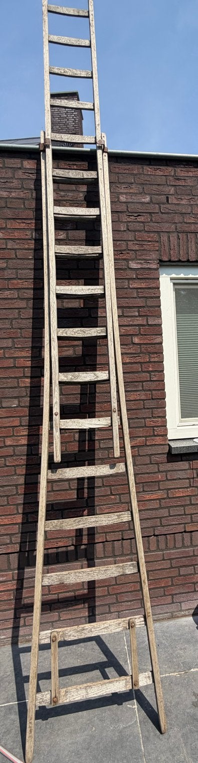 Wienese Ladders Houten Ladder - 4 meter of meer, Ophalen, Gebruikt, Ladder, 4 meter of meer