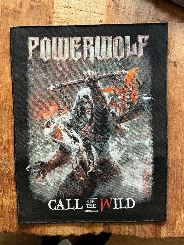 Call Of The Wild Back/Rug Patch/Embleem van Powerwolf, Nieuw, Ophalen of Verzenden, Call Of The Wild Back/Rug Patch/Embleem van Powerwolf