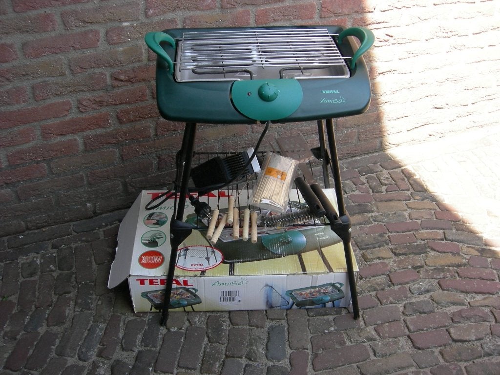 Tefal Amigo elektrische barbecue met toebehoren, Ophalen, Gebruikt, Tefal