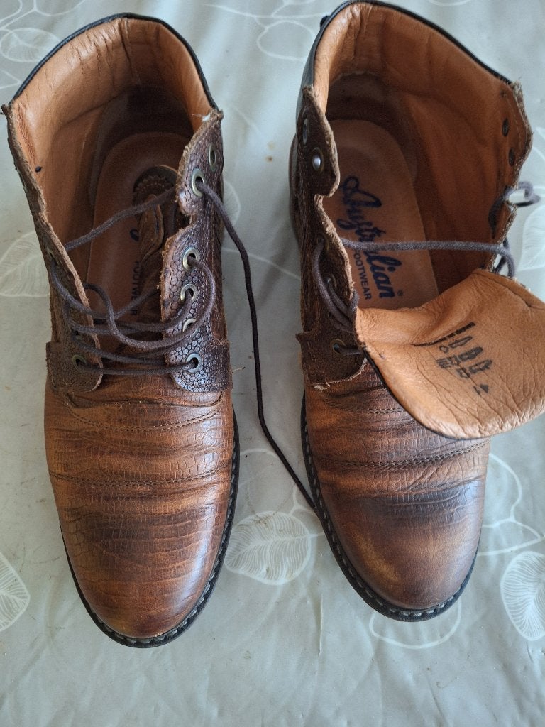 Leren heren schoenen, Bruin, Ophalen of Verzenden, Zo goed als nieuw, Australian