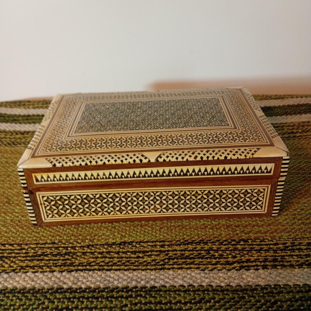 Vintage Egyptisch Inlegwerk Doosje - Gekocht in 1979, Antiek en Kunst, Ophalen of Verzenden