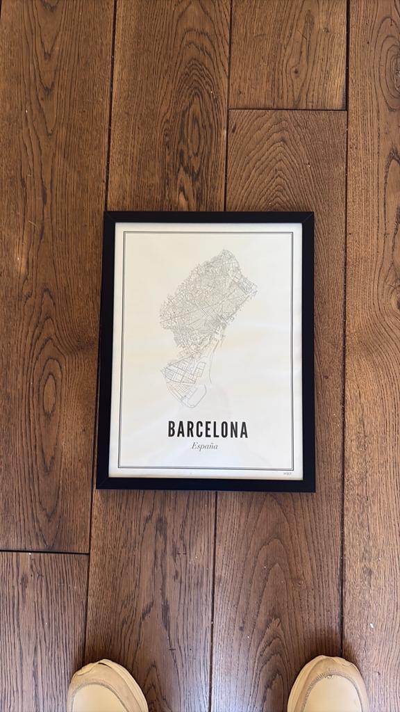 Wijck poster inclusief lijst - Barcelona, Ophalen, Zo goed als nieuw