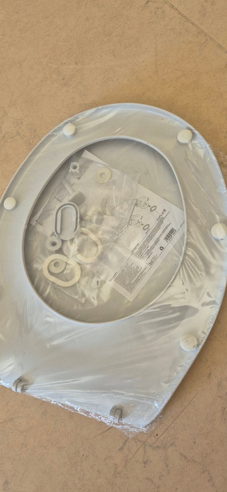 Nieuwe Cersanit toiletbril wit/lichtgrijs (geen soft close), Doe-het-zelf en Verbouw, Ophalen of Verzenden, Nieuw, Toilet
