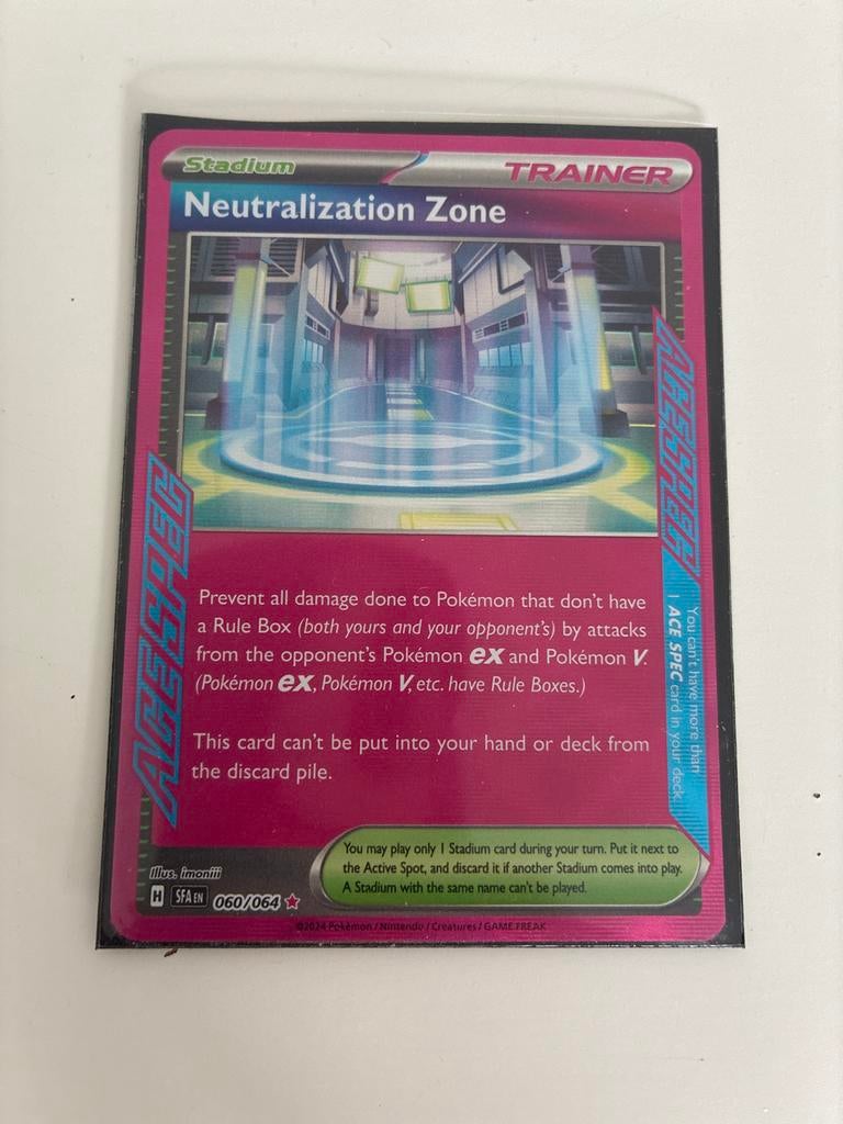 Pokémon TCG: Neutralization Zone ACE SPEC Trainer Kaart, Verzenden, Zo goed als nieuw, Losse kaart