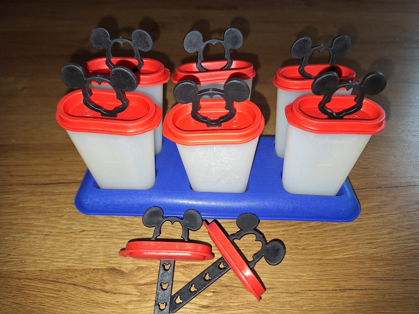 Tupperware ijsvormpjes Mickey Mouse, Gebruikt, Geschikt voor vriezer, Overige typen, Ophalen of Verzenden