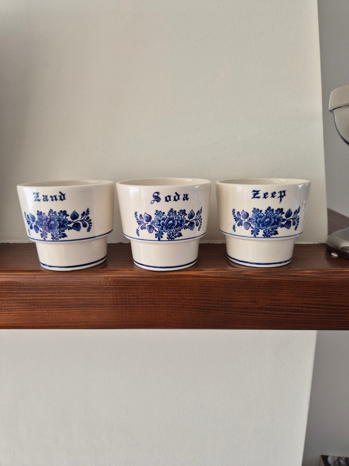3-delige Delfts Blauw Zand, Soda & Zeep Bakjes, Ophalen of Verzenden