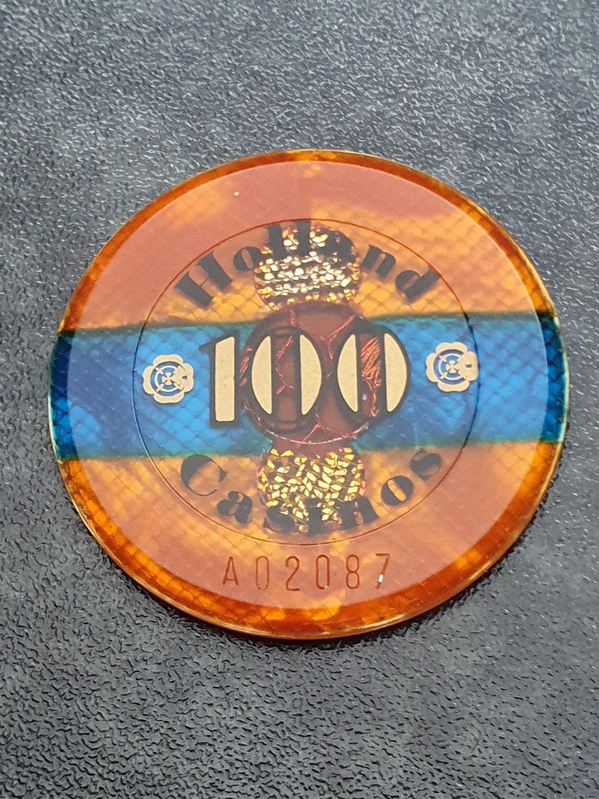 Holland Casino 100  fiche A02087, Ophalen of Verzenden, Gebruikt