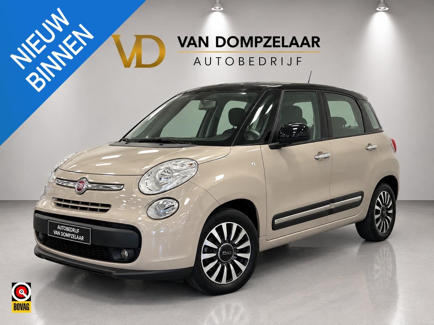 Fiat 500 L 0.9 TwinAir Easy Eco Airco / Navigatie / hoge ins, Auto's, Stof, Gebruikt, Euro 6, Beige