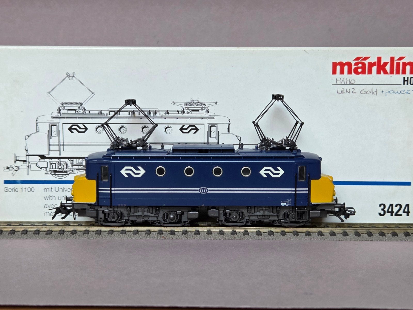 Märklin 3424 NS 1117. DELTA digitaal. I.z.g.st., Ophalen, Wisselstroom, Locomotief, Märklin