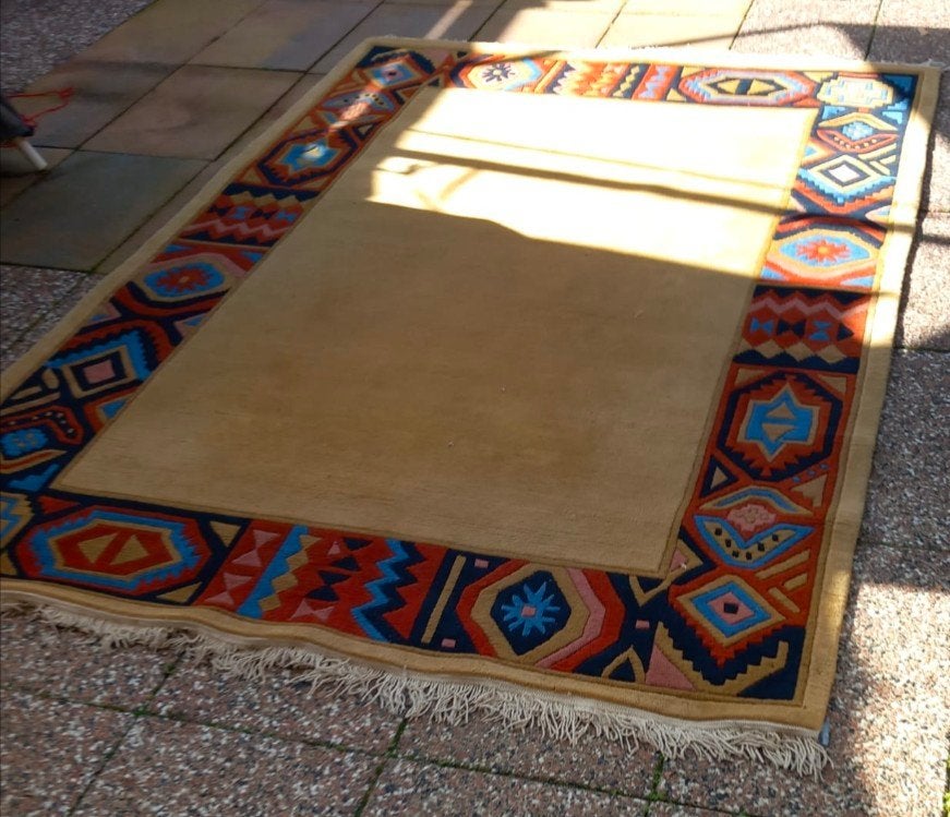 Wollen kleed 2.55 x 1.80 - Zo goed als nieuw, Huis en Inrichting, Ophalen, Zwart, 150 tot 200 cm, 200 cm of meer