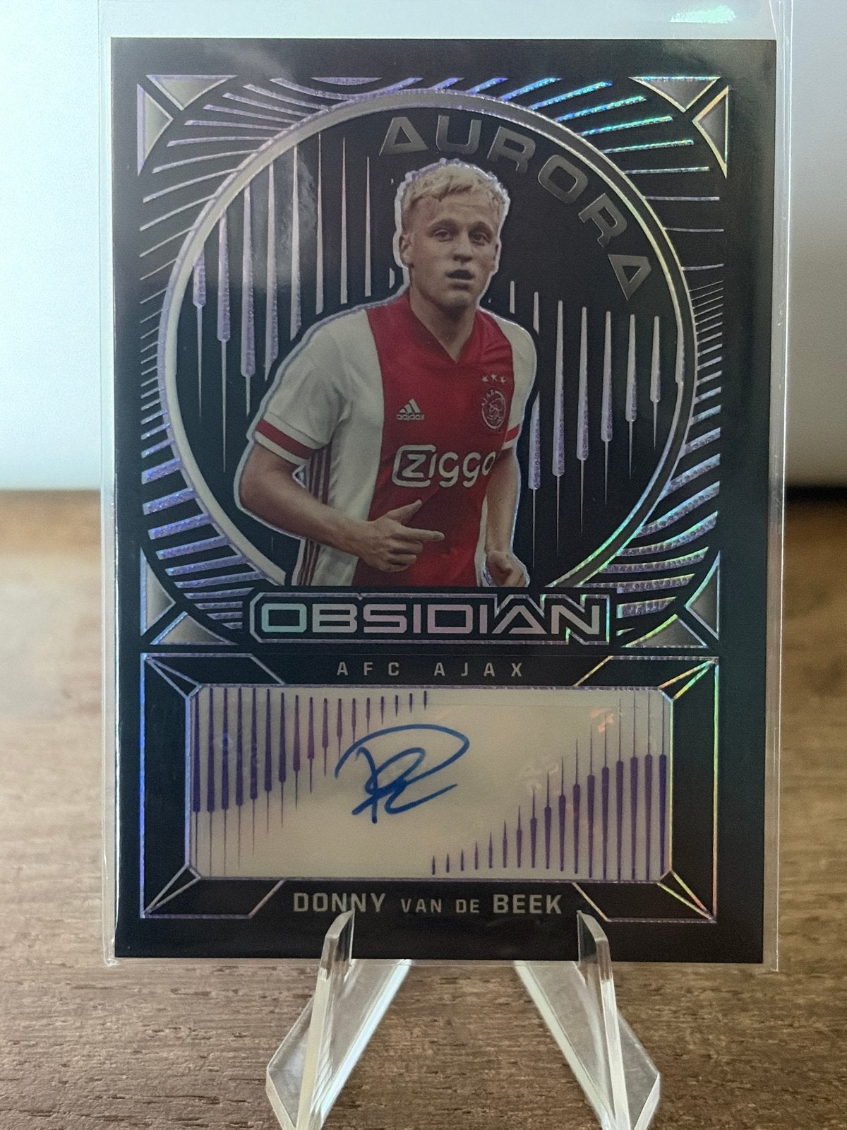 Donny van de Beek Autograph Kaart - Obsidian Soccer, Ophalen of Verzenden, Zo goed als nieuw, Ajax, Spelerskaart