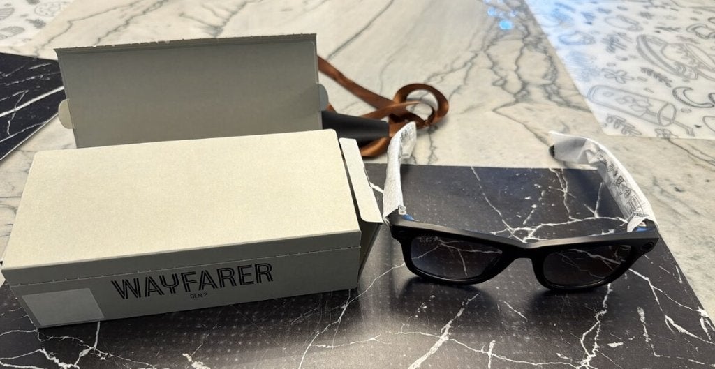 Ray Ban Meta Wayfarer gen 2, Zwart, Ophalen of Verzenden, Zo goed als nieuw, Leesbril