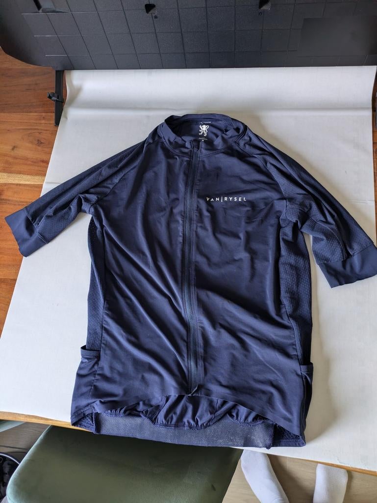 Donkerblauw Van Rysel Fietsshirt XL, Gebruikt, Heren, Overige maten, Ophalen of Verzenden