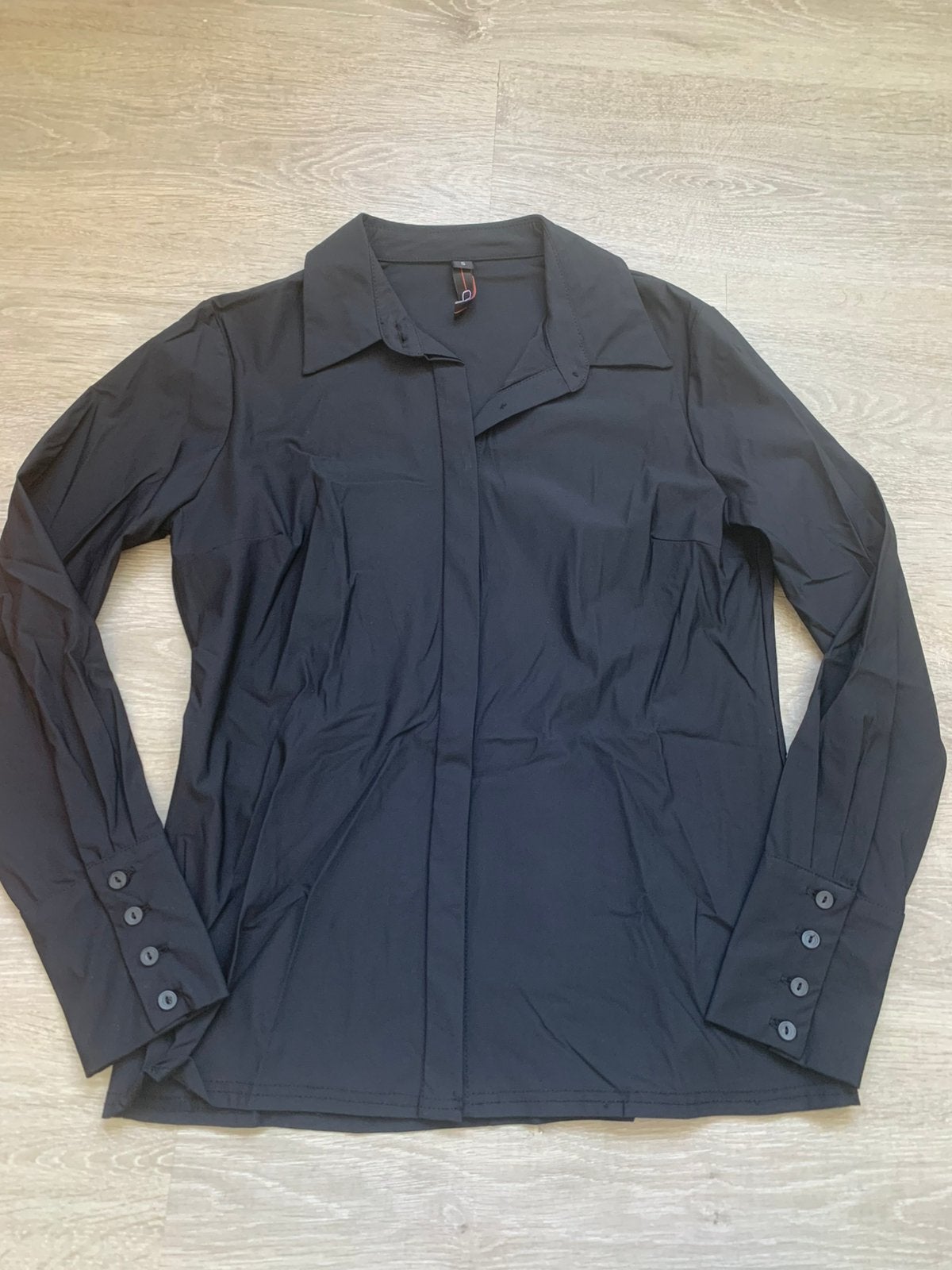 Zwarte basic blouse, Ophalen of Verzenden, Nieuw, Maat 36 (S), Zwart