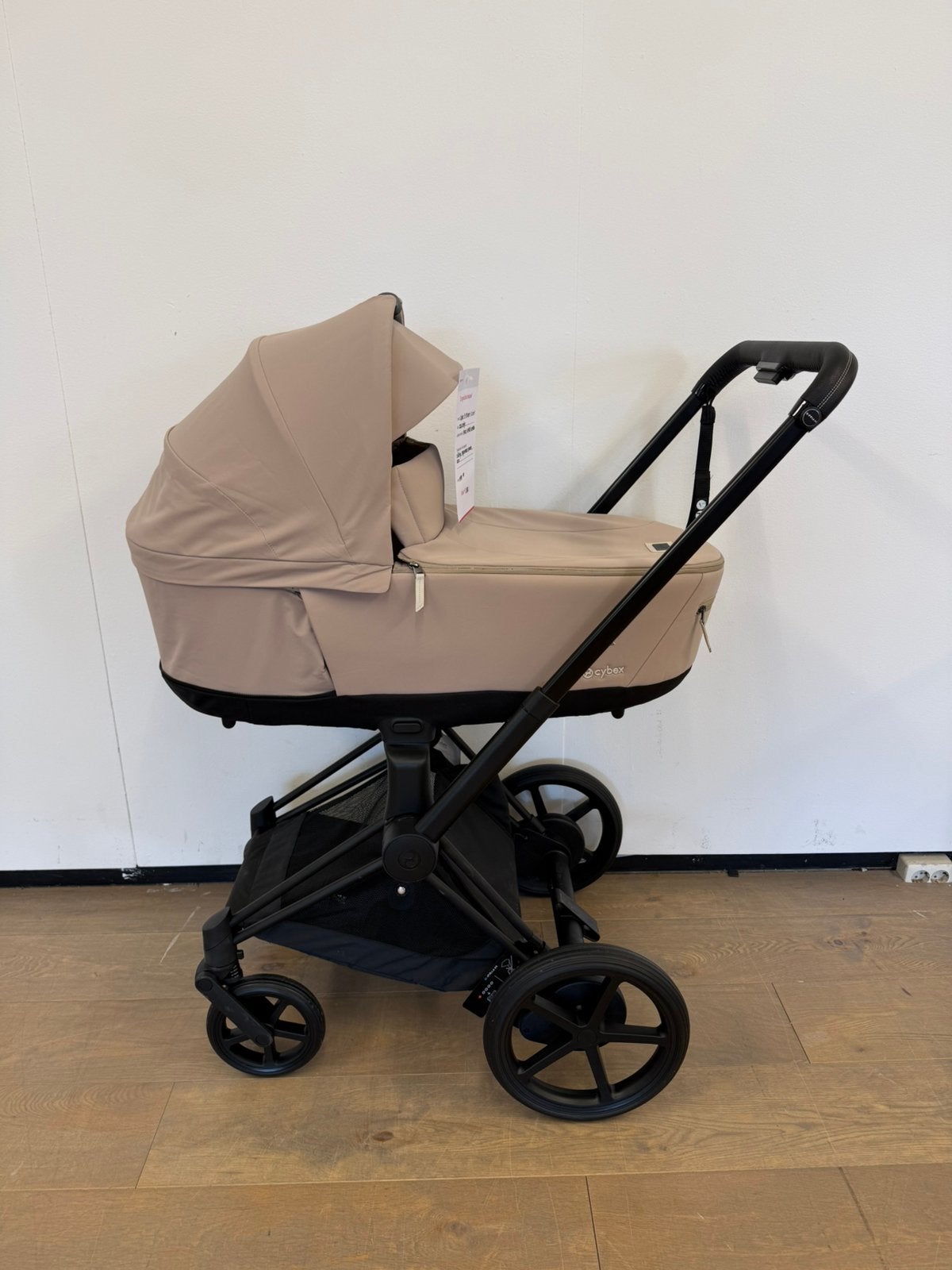 Cybex E-priam 4 kinderwagen - 2 in 1 - Cozy beige, Kinderen en Baby's, Buggy's, Ophalen, Zo goed als nieuw, Regenhoes