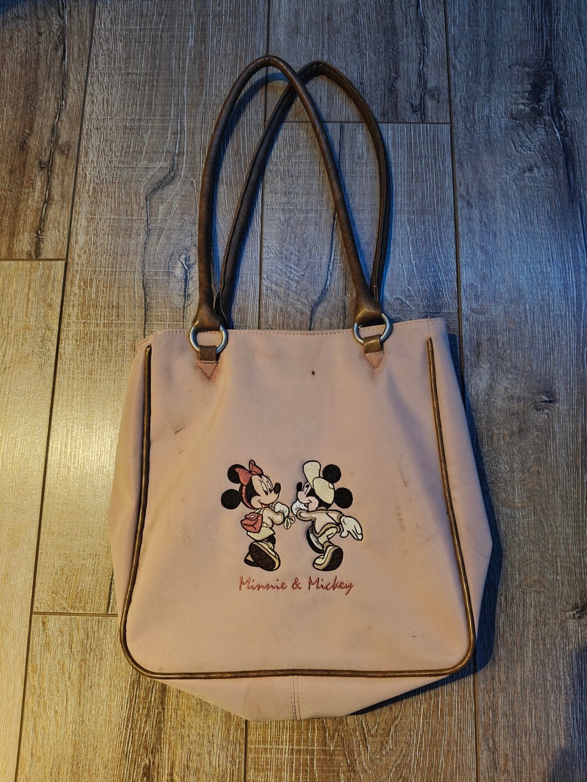 Minnie & Mickey schoudertas - Roze/Bruin, Ophalen of Verzenden, Gebruikt, Roze, Schoudertasje