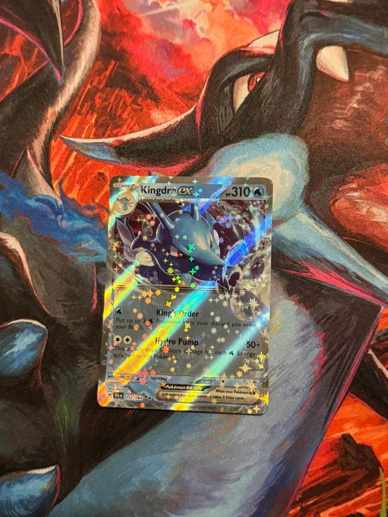 Pokémon kaarten Kingdra EX #12, Ophalen of Verzenden, Zo goed als nieuw, Losse kaart