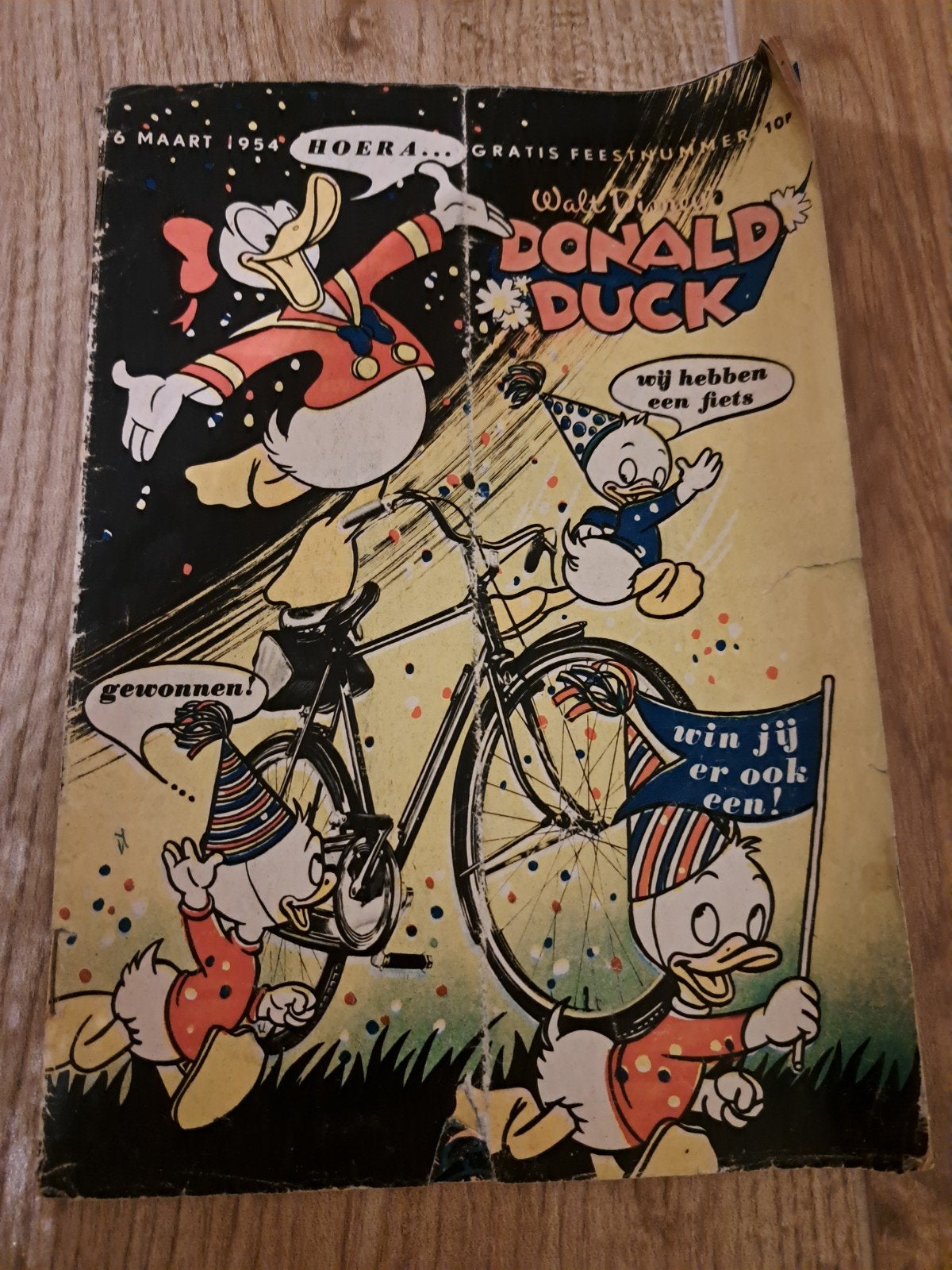 Donald Duck Feestnummer 6 Maart 1954, Eén stripboek, Ophalen of Verzenden, Gelezen, Walt Disney