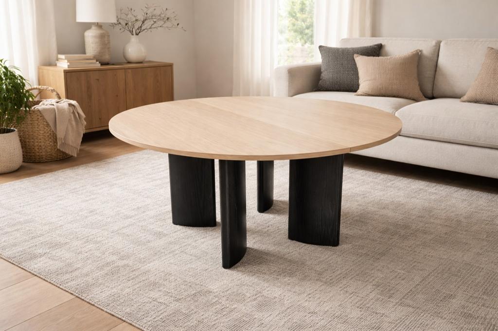 Arco eettafel. 140cm rond - uitschuifbaar naar max 260cm!, Ophalen of Verzenden, Rond, 100 tot 150 cm, 100 tot 150 cm