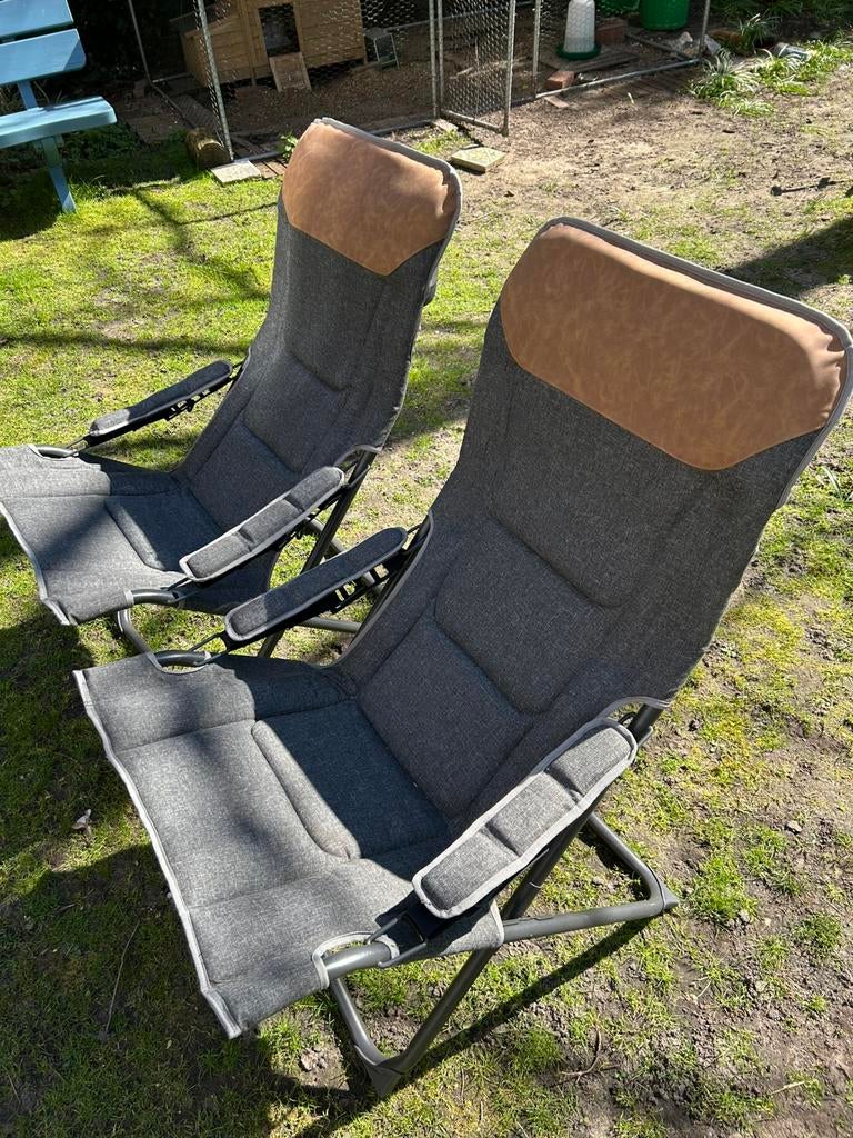 Luxe kampeer lounge chairs, Ophalen, Zo goed als nieuw, Campingstoel