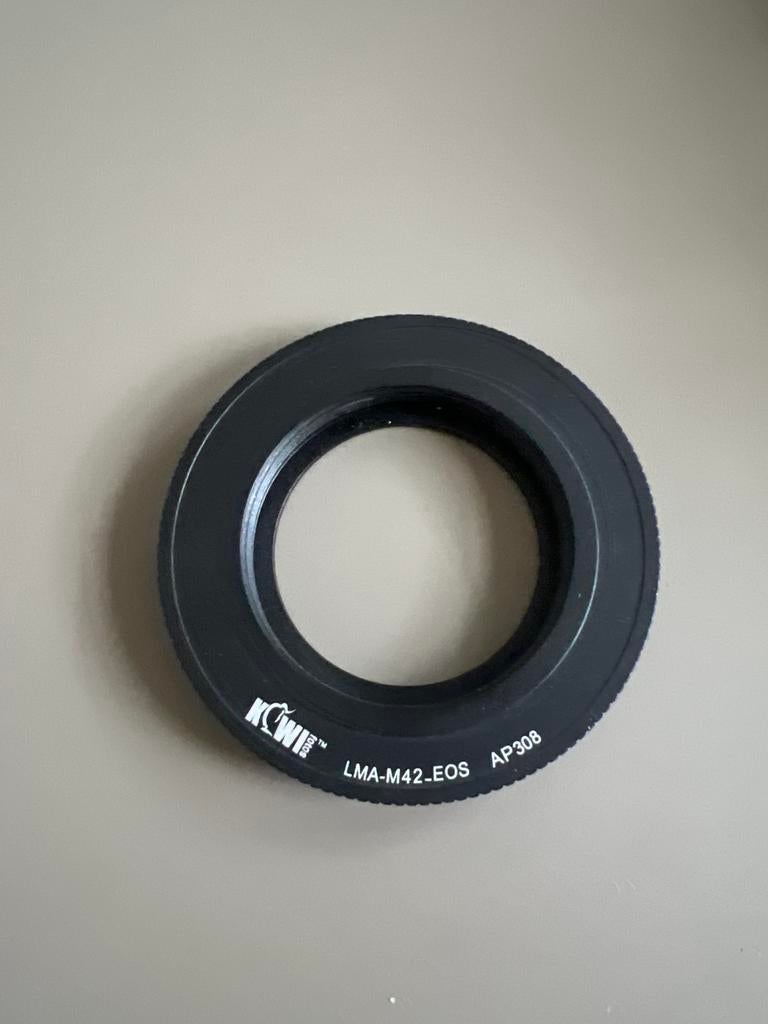 K&F Concept M42 naar Canon EOS lens adapter, Ophalen of Verzenden, Zo goed als nieuw, 50 tot 60 mm, Overige typen