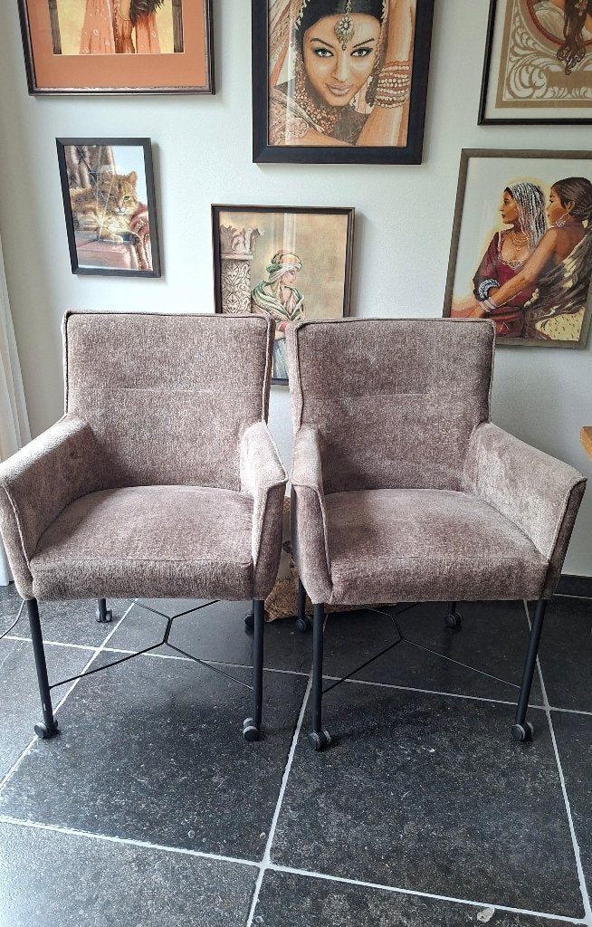 6 fauteuil  eetkamerstoelen !, Ophalen, Overige kleuren, Zo goed als nieuw, Stof