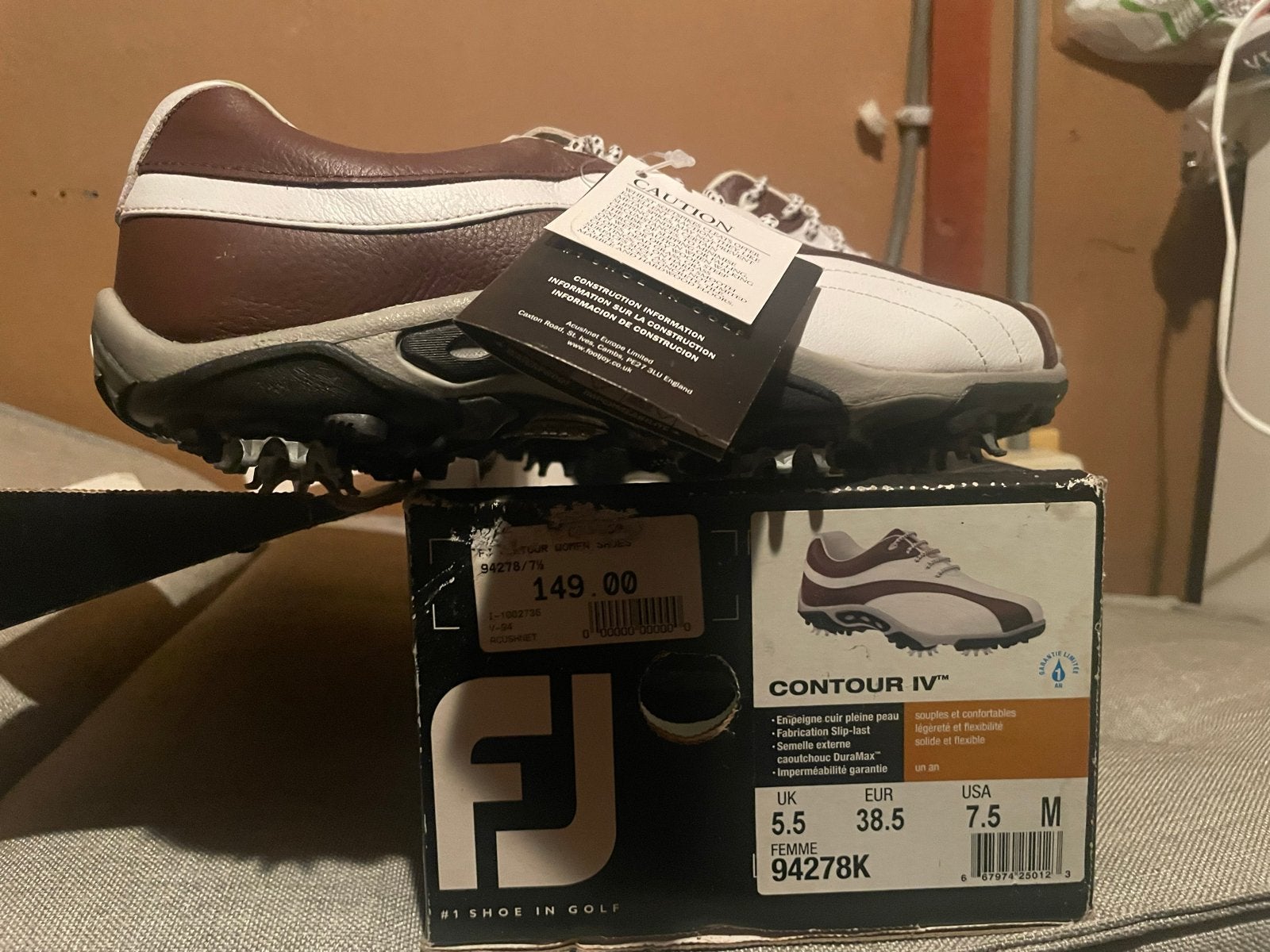 FootJoy Contour IV golfschoenen mt38,5- Nieuw in doos, Ophalen of Verzenden, Nieuw, Schoenen, Overige merken