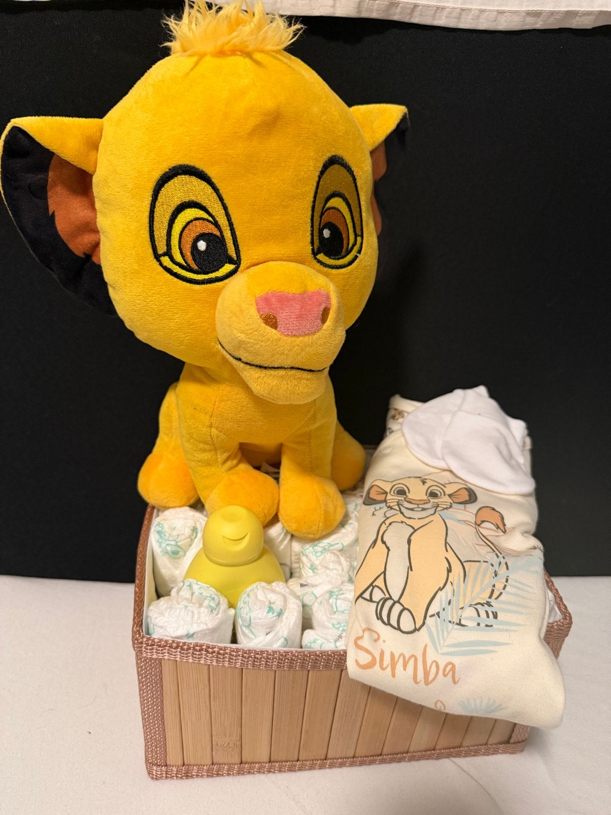 Kraamcadeau Lion King: Simba Boxpakje, Luiers & Knuffel, Ophalen, Nieuw, Kraamcadeau