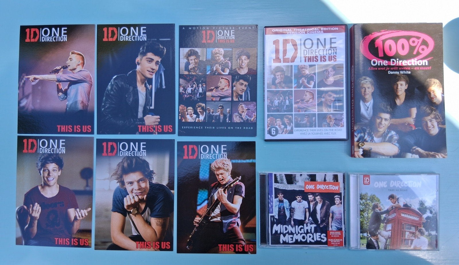 Een verzameling one direction 2 cd's + dvd + boek + kaarten, Alle leeftijden, Ophalen of Verzenden, Zo goed als nieuw