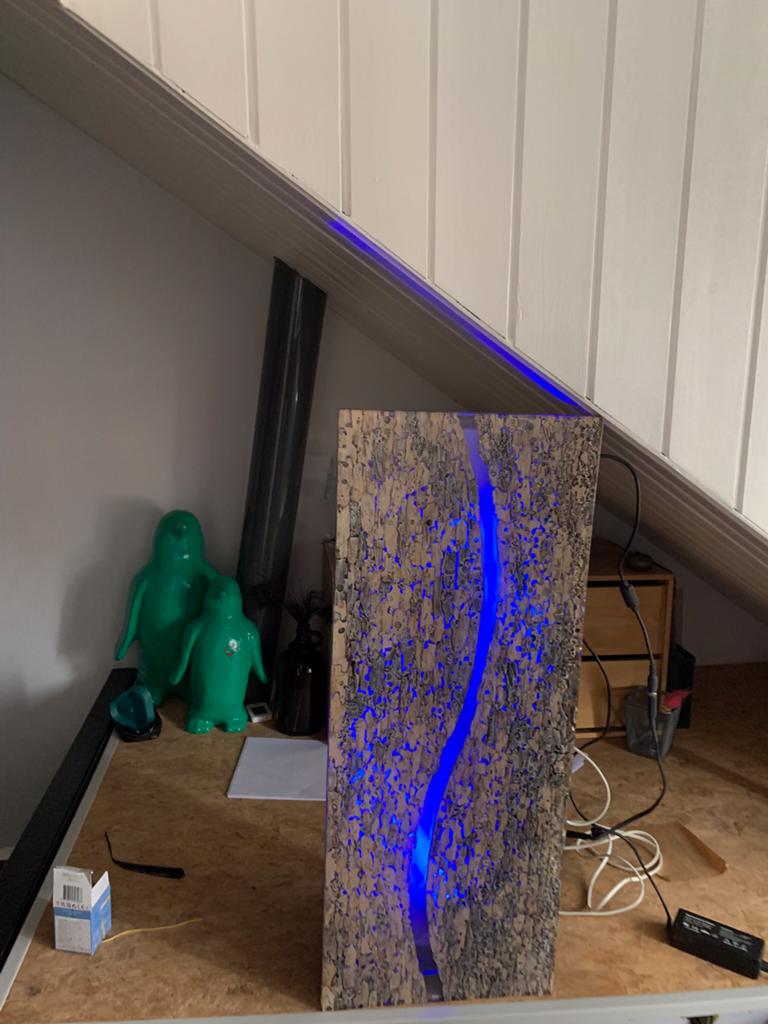 Unieke Wandlamp Drijfhout Epoxy Bali - Sfeervolle Verlichtin, Ophalen, Gebruikt