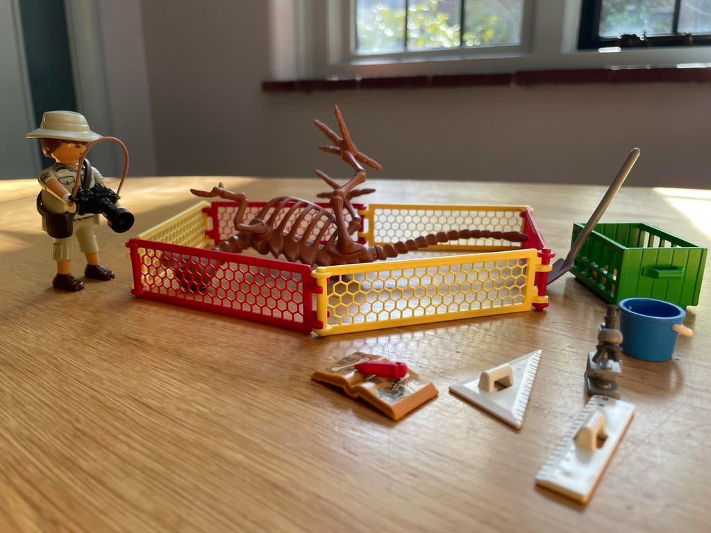 Playmobil Dinosaurus Skelet met Onderzoeker, Ophalen of Verzenden, Gebruikt, Jongen of Meisje