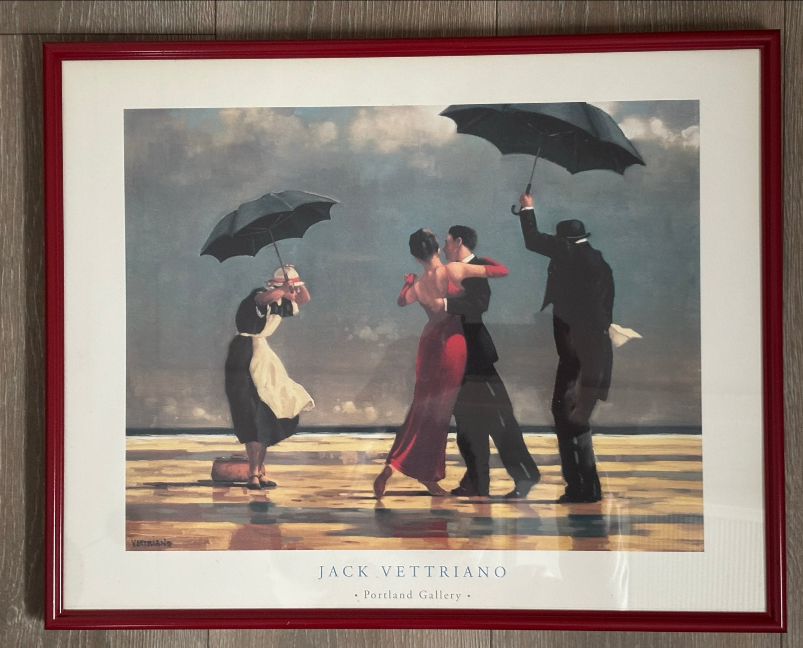 Ingelijste print 'The Singing Butler' - Jack Vettriano, Antiek en Kunst, Ophalen, Portret of Personen, Realistisch, Print