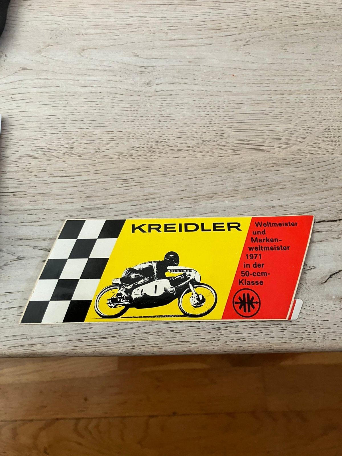 Kreidler van veen racer sticker 1971, Ophalen of Verzenden, Zo goed als nieuw, Overige typen