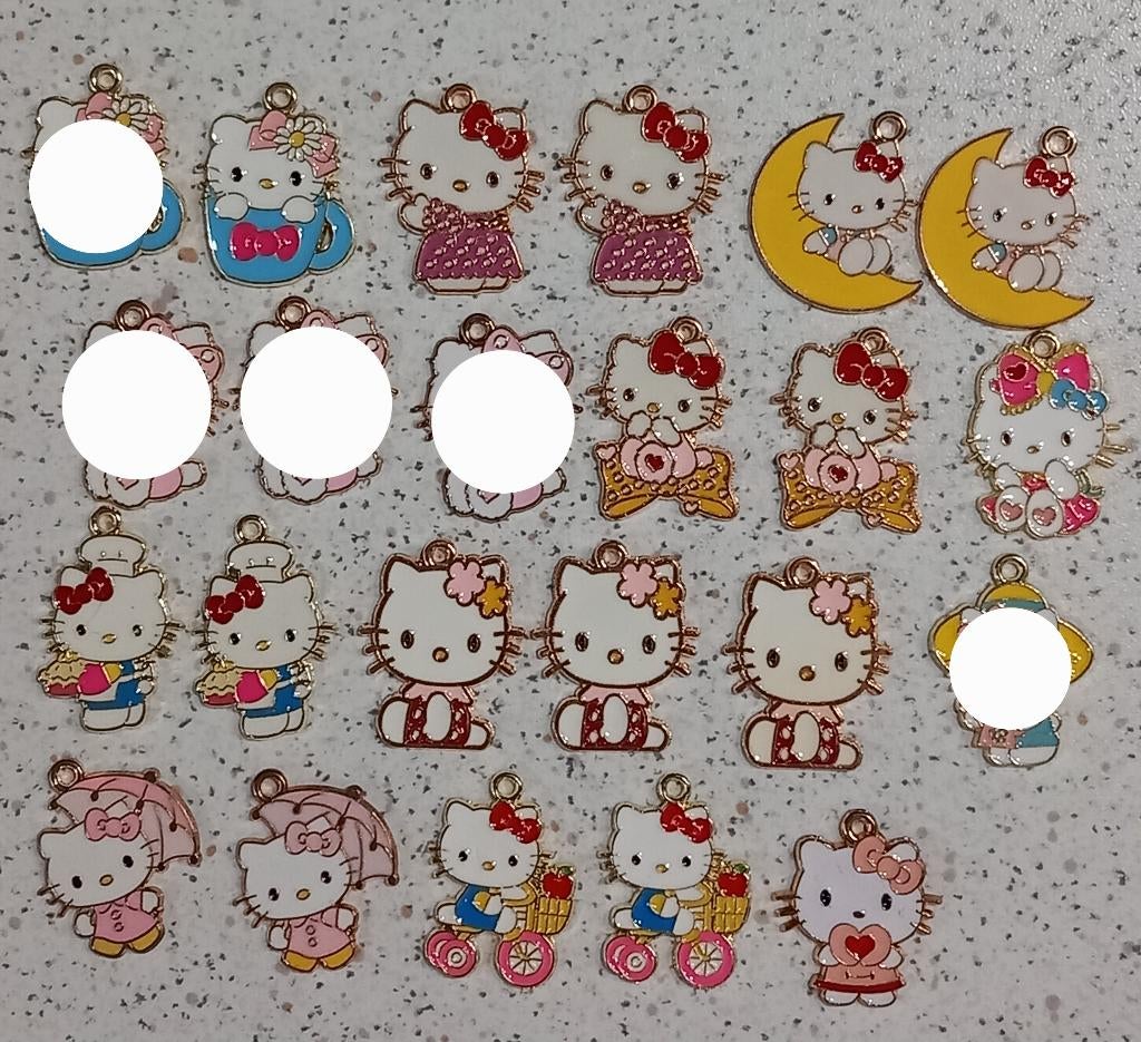 Hello kitty metalen bedels, Ophalen of Verzenden, Nieuw, Bedel