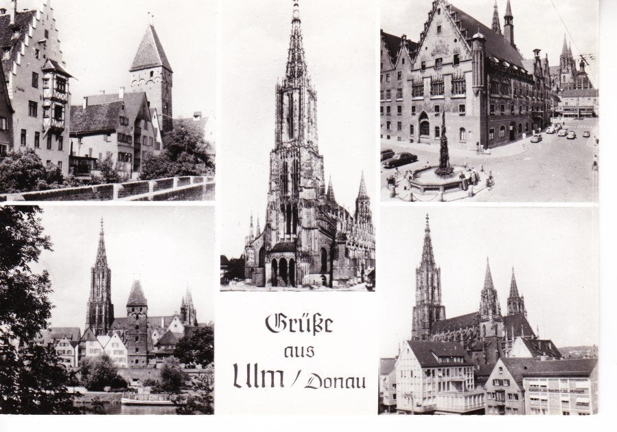Groeten uit Ulm/Donau, Duitsland. 06-10, Ophalen of Verzenden, 1940 tot 1960, Ongelopen, Duitsland