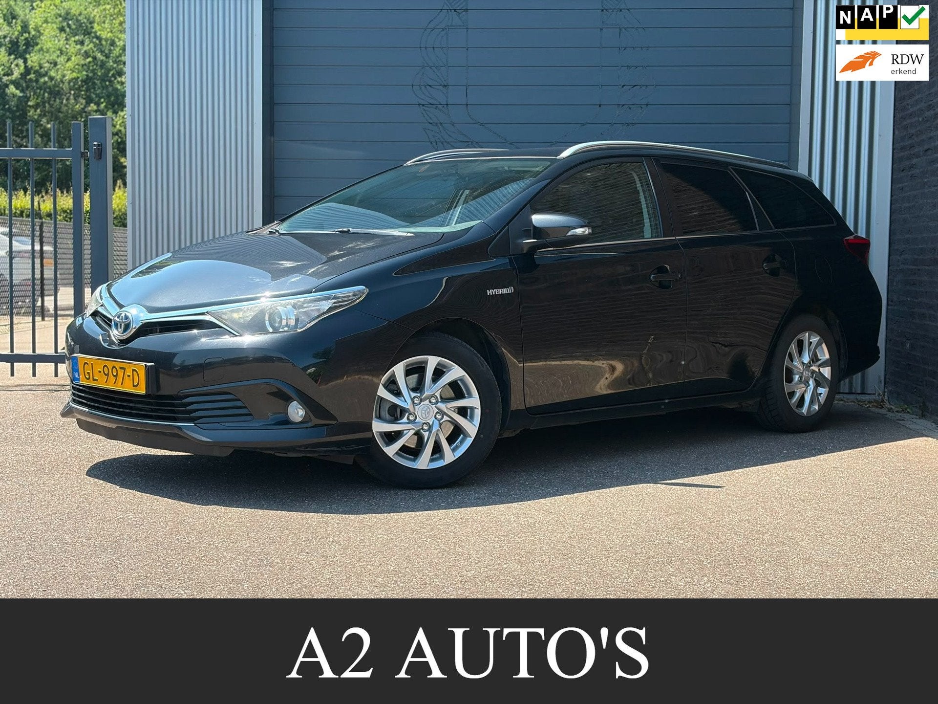 Toyota Auris Touring Sports 1.8 Hybrid Lease Automaat|Camera, Stof, Gebruikt, Euro 6, Zwart